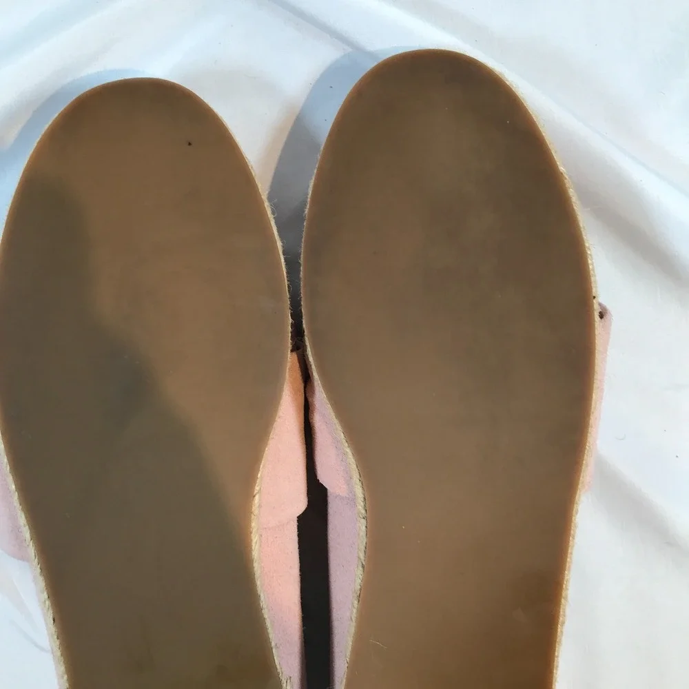 Isaac Mizrahi Live Rosewater Suede Espadrille Slip On Shoes Womens US 9 EU  39.5